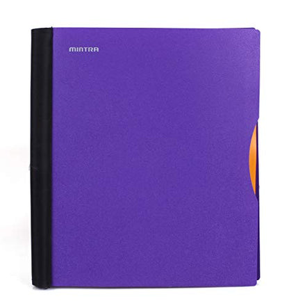 Mintra Office Durable PREMIUM Spiral Notebook, ((Purple, 1 Subject, 8.5in x 11in)), Fabric Covered Coils, No Snags, Removable Adjustable Pocket Dividers, Ruler, Organization, Customizable - color: Purple, size: 1 Subject (8.5in x 11in)