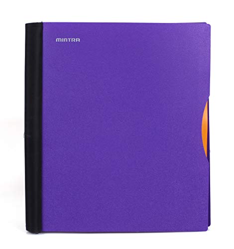 Mintra Office Durable PREMIUM Spiral Notebook, ((Purple, 1 Subject, 8.5in x 11in)), Fabric Covered Coils, No Snags, Removable Adjustable Pocket Dividers, Ruler, Organization, Customizable - color: Purple, size: 1 Subject (8.5in x 11in)