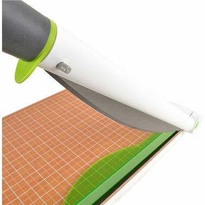 Westcott 16874 ‎15-Inch CarboTitanium Wood Base Guillotine Paper Cutter, Multi-Paper Trimmer with 30 Sheet Capacity