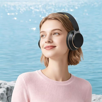 Wireless Bluetooth Headphones, Foldable Over-Ear Headphones with Microphone, Compatible with Phones, Laptops and Tablets, Suitable for School, Travel and Gaming (RED) - color: RED