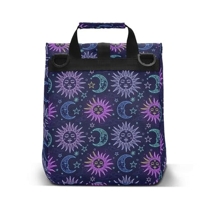 MNSRUU Insulated Lunch Bags Women Men, Moon Sun Stars Portable Reusable Thermal Meal Tote Cooler Bag Organizer, Adjustable Shoulder Strap, Handle - color: Galaxy 126