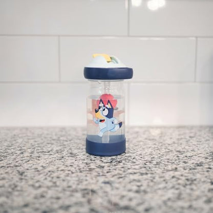 The First Years Bluey Sip & See Toddler Water Bottle - Includes Floating Charm - Toddler Cups with Straw - 12 Oz - Ages 24 Months and Up - size: 12 Ounces