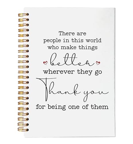 VNWEK Thank You Gifts Spiral Notebook Journal 5.5x8.3 Inch, Appreciation Gifts for Teacher Coworker Nurse Mentor Boss, Thank You for Being One of Them Lined Hardcover Spiral Notebook - color: lz-notebook-3