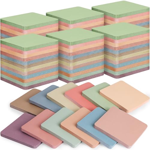 60 Pack Vintage Sticky Notes 3x3 Inch 12 Retro Colors Memo Pads Bulk | 56 Sheets Each, Round Corner Design, Self Adhesive Notes, Office Supplies, Back to School, Teacher, Student, Organization - color: 12 Vintage Colors-60 Pcs