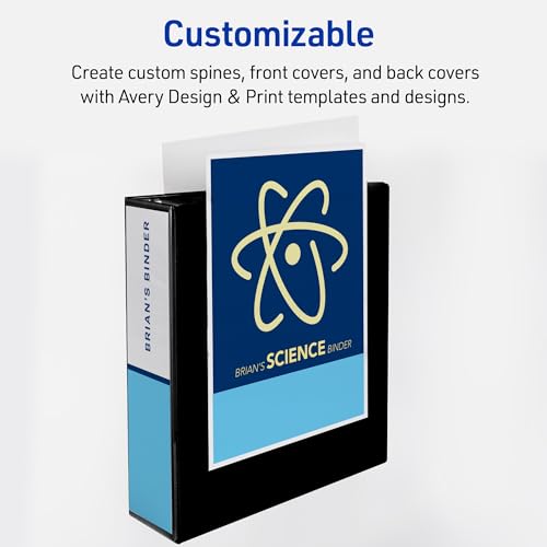 Avery Heavy-Duty View 3 Ring Binder, 3" One Touch EZD Rings, 670-Sheet Capacity, 3.5 Inch Wide Spine, Great for Home, School Supplies, Office, or Organization Needs, 1 White Binder (79193) (Pack of 4) - size: 3" (Pack of 4)