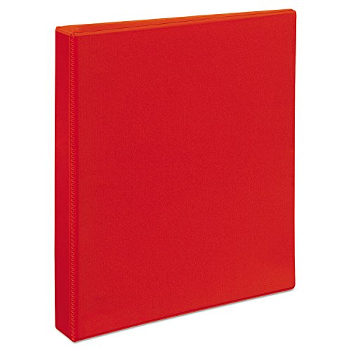 Avery Heavy-Duty View 3 Ring Binder, 1" One Touch EZD Rings, 1 Red Binder (79170) - size: 1"