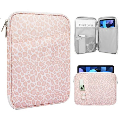 TiMOVO 9-11" Tablet Sleeve Bag for iPad 11-inch A16 2025, iPad 10.9"/10.2"| Air 11 Inch/5th/4th Gen. 10.9", Galaxy Tab A9+/A11Plus 11", Protective Bag with Pocket, Pink Leopard - color: Aa-Pink Leopard, size: 9-11 Inch