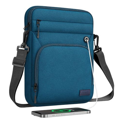 MoKo 9-11 Inch 360° Protection Tablet Sleeve Bag with Earphone Hole | Fits iPad Air 11-inch M4, iPadPro 11-inch M5, iPad A16, iPad 10/5/4 10.9, iPad 9/8 10.2 and Tab S8/S9 11, Peacock Blue - color: Peacock Blue, style: 9-11 Inch