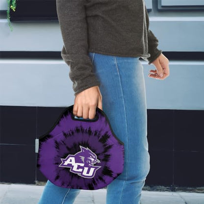 Campus Lab Abilene Christian University Tie-Dye Soft Neoprene Lunch Bag - color: Abilene Christian University Wildcats