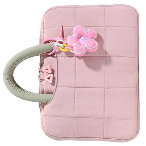 Artistic Florals Design Laptop Sleeve Reinforced Corners Spillproof Fabric Protective Case for Students Professional Padded Tablets Case with Flowers - color: A