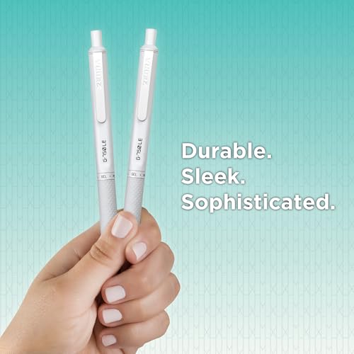 Zebra Pen G-750LE Signature Series Retractable Gel Pen, Black Ink, 0.7mm Medium Point, Pearl White Durable Compact Brass Barrel, Comfort Grip, Rapid Dry Ink, Japanese Craft Detail, 1-Pack (49611)