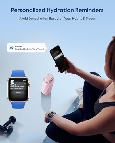 WaterH BOOST Smart Water Bottle Tracker with Reminder to Drink Water, 32oz | Double Wall Vacuum Insulated Stainless Steel, BPA-Free, Leakproof, Smart App Tracking, Travel-Friendly Wide Mouth for Office - color: Pink, size: 32 Ounces