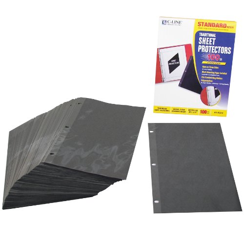 C-Line Traditional Standard Weight Poly Sheet Protectors, Clear, 8.5 x 11 Inches, 100 per Box (03213) (Pack of 10) - size: Box of 100 (Pack of 10)
