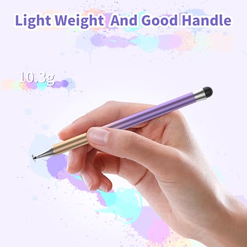 Stylus Pens for Touch Screens, Round Disk Tip Stylus Pen for iPad Compatible with/Tablet/Android/iPad/iPhone/iOS and All Capacitive Touch Screens (Corlorful-3pcs)