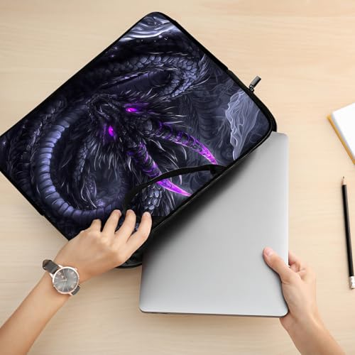 10" Laptop Sleeve with Handle, Black Dragon Water‑Resistant Tabet Carrying Case for 11 inch iPad 2025/11" iPad Air M3/ 11" iPad Pro M5 M4/ 11" Galaxy Tab S9 S8 / Lenovo Tab M11 - color: Black Dragon, size: 10-11 inch Devices