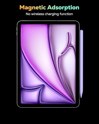 MoKo Pencil for iPad (A16) 11th 10th Gen, Stylus Pen for 2018-2026 Apple iPad 11/10/9/8/7/6/A16, Mini 7/6/5, Air M3/M2 11"/13"/5/4/3, Pro M4 13"/12.9"/11" Tilt Sensitivity, USB-C Fast Charging, Purple - color: Purple