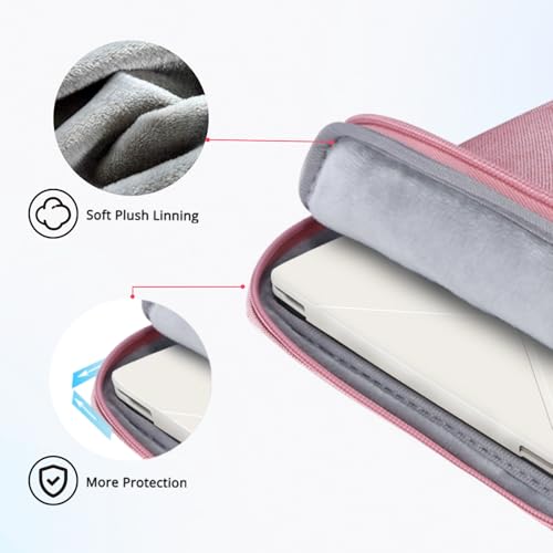 Ferkurn Laptop Case Sleeve for Men Women Chromebook Case Compatible with MacBook Air/Pro Lenovo Surface HP Dell ASUS Acer, 14 inch, Pink - color: Pink, size: 14 inch