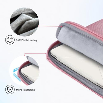 Ferkurn Laptop Case Sleeve for Men Women Chromebook Case Compatible with MacBook Air/Pro Lenovo Surface HP Dell ASUS Acer, 14 inch, Pink - color: Pink, size: 14 inch