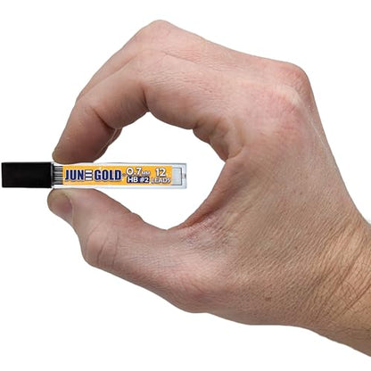 June Gold 864 Pieces, 0.7 mm HB #2 Lead Refills, 72 Dispensers, 12 Pieces Per Dispenser, Medium Thickness, Break Resistant Lead/Graphite - style: 0.7 mm