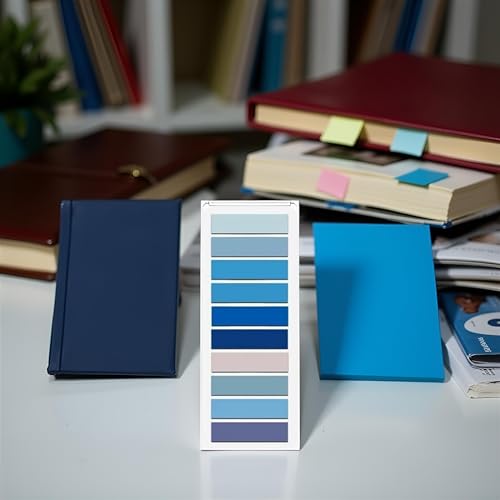 200 Pcs Blue Sticky Index Tabs,Writable and Repositionable Book Flags Tabs,Strip Index Self-Stick Note Pads Index Tabs for Page Marking Classify File,Notebooks and Writing Pads