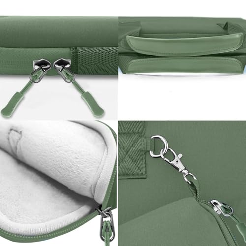 Hseok Laptop Sleeve 14 inch Case with Small Case, Compatible with MacBook Neo 14, MacBook Pro 14 M5/M4/M3/M2/M1, XPS 14 and Most 14 inch Notebooks, Neoprene Computer Handbag,Matcha green - color: Matcha Green, size: 14"
