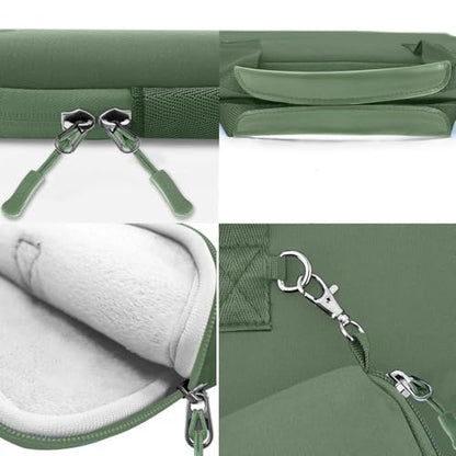 Hseok Laptop Sleeve 14 inch Case with Small Case, Compatible with MacBook Neo 14, MacBook Pro 14 M5/M4/M3/M2/M1, XPS 14 and Most 14 inch Notebooks, Neoprene Computer Handbag,Matcha green - color: Matcha Green, size: 14"