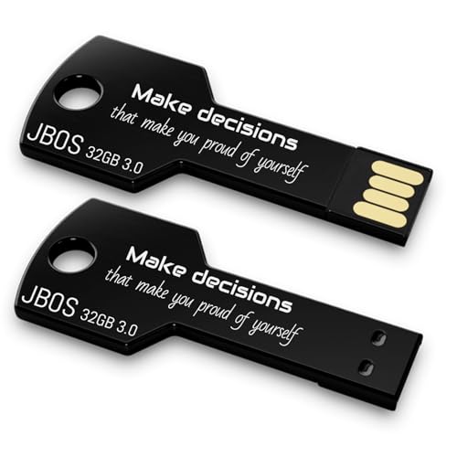 JBOS 32GB USB 3.0 Flash Drive,Key Shaped USB Drive with Laser Engraved Inspirational Quote, High-Speed Data Storage Memory Stick for Work, Study, Office, Gifts & Daily Use - size: 32GB-3.0