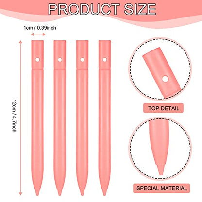 Flutesan 4.5 Inch LCD Writing Tablet Pen Replacement 4 Pcs Kids Stylus Pen for Drawing Tablet Doodle Pad with 4 Hanging Rope(Light Pink) - color: Light Pink