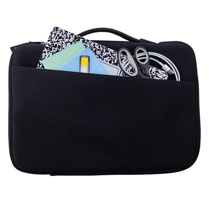 Case-it Neoprene Padded Laptop Sleeve | Holds Up to 13 Inch Laptop/Tablet | Easy Handle to Carry | External Zipper Pocket | Laptop Protector | LAP-514-NEO Black - color: LAP-514-NEO-BLACK, size: 1 Pack