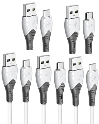 USB A to USB C Fast Charging Cable 3FT 5-Pack, USBA to USBC 100W Fast Charging Cable & 480Mbps, Android Auto and CarPlay Cable Cable for Google Pixel,Samsung Galaxy,iPhone 15/16/17 and More-White