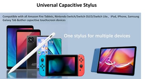 Capacitive Stylus Pen for All Amazon Fire Tablets,Stylus for Nintendo Switch/Switch OLED/Switch Lite, iPad, iPhone, Samsung Tab for Gaming, Drawing and Navigation,Blue - color: Blue