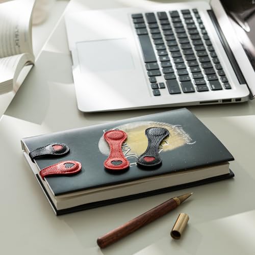 Ovesmusl Hardcover Spiral Notebooks 8.5" X 11" + 2Pcs Magnetic Leather Bookmarks