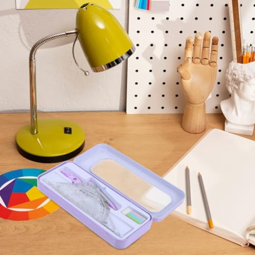 OUNONA Geometry Compass and Protractor Set for Students with Plastic Ruler and Metal Compass, Sturdy and Practical Math Tools for School Supplies and Math Projects