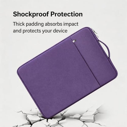 RAINYEAR 14 inch Laptop Sleeve Carrying Case with Handle & Pocket, Purple | Protective Padded Polyester Laptop Sleeve Case Briefcase Compatible with 14 Inch Notebook Computer Chromebook - color: Purple, size: 14"