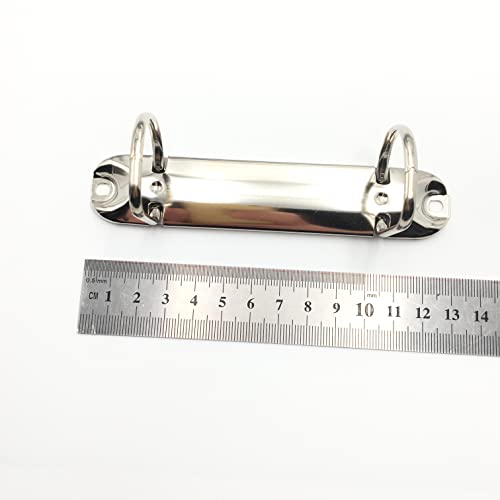 2Pcs Top Binding 2 Ring Binder Mechanism, 2 D-Rings, 30mm Inner Height, 26mm Base Width, 133mm=5.2 inch Length, No Boosters, Ring Binder Parts for DIY Planner