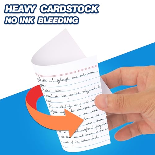 Chell White Color Ruled Index Cards 4x6 Heavyweight, 200 Count | 65 lb. Cover Weight, Ruled Front and Blank Back, Easy Writing, Not Easy to Penetrate Ink - color: White, size: 4"x6"