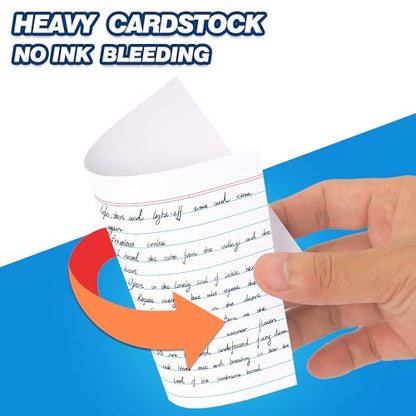 Chell White Color Ruled Index Cards 4x6 Heavyweight, 200 Count | 65 lb. Cover Weight, Ruled Front and Blank Back, Easy Writing, Not Easy to Penetrate Ink - color: White, size: 4"x6"