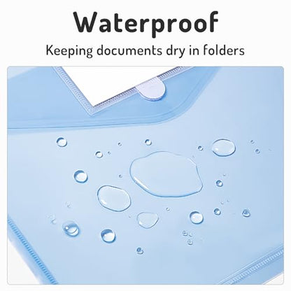 Forvencer Binder Pocket, 5 Pack Super Heavyweight Plastic Folders with Tight Closure, Binder Folders Side Loading, 3 Ring Binder Pocket, Binder Dividers with Pockets, Letter Size, Pastels Series - color: Fresh, size: 5 Pack