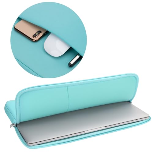 RAINYEAR 13 Inch Laptop Sleeve Compatible with 13.3" MacBook Air/Pro M1 M2 M3 M4 M5 A3449 A3240 A3113 A2681 A2338 Case Cover Bag with Front Pocket Accessories Pouch (Blue) - color: Blue, size: 13"