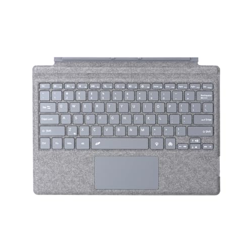 Type Cover for Microsoft Surface Pro 7+ / Pro 7/6 / 5/4 / 3, 12.3 inch, Ultra-Slim Wireless Bluetooth Tablet Keyboard with Multi Touchpad (Ash) - color: Ash