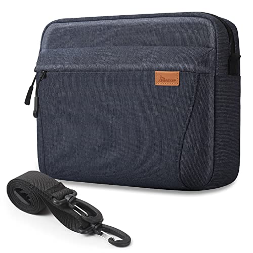SIMTOP Tablet Sleeve Bag, 11 inch Daily Shoulder Bag for Tablet, Waterproof Crossbody Bag with Smart Organization for Accessories, Essentials Lightweight, YKK Zipper Bag, Polyester - color: Blue