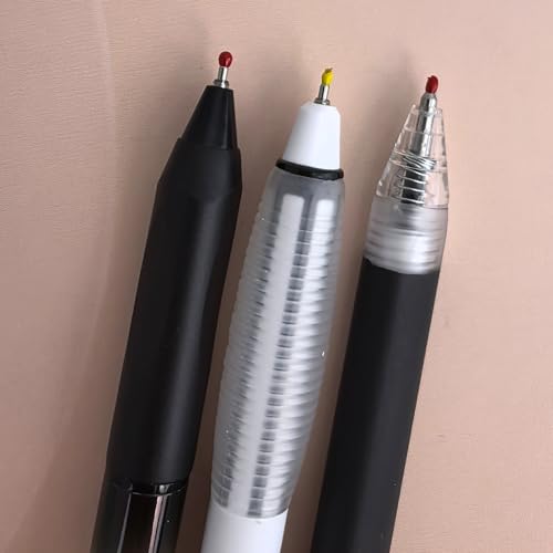 Fengtaiyuan Retractable Gel Pens, 0.5mm Black Ink ST Fine Point, Quick Dry No Smudge 3 Styles (Silent Click/Ergonomic Triangular Grip) for School Office Exam Note Taking, 12 Pack - color: BlackFGTWP12