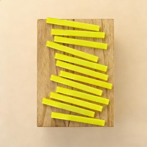 konket- Aesthetic Bible Highlighters No Bleed, Cute Pastel Highlighters, 12 pcs Chisel Tip for journaling supplies(Yellow)