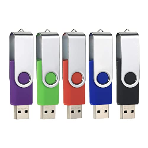 Wholesale (Small Capacity) 1MB,16MB,64MB,128MB,512MB USB Flash Memory Stick Pen Drive Storage Thumb Swivel U Disk (5 Pack - 16GB) - size: 5 Pack - 16GB