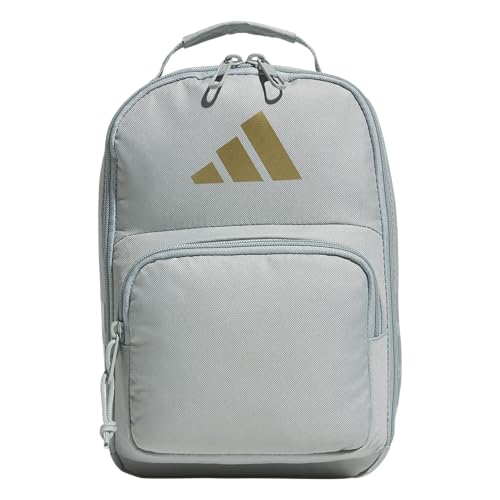 adidas Kids Santiago Lunch Bag – Insulated Cooler Lunchbox for Girls & Boys, 8L - color: Black/White/4