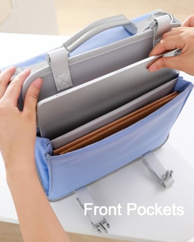 3" D-ring Zipper Binder with 700+ Sheets Capacity | 3-ring Zip Up Binder with Shoulder Strap for School, College, Office, Compatible with 13" MacBook/Tablet (Light Blue) - color: Light Blue