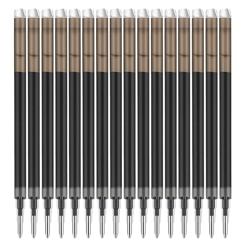 0.7 mm Erasable Gel Ink Pen Refills Compatible with Frixion Friction, Smooth Writing Multicolor Retractable Fine Point Pen Refill for School Office Home Art (Black, 16) - style: Black