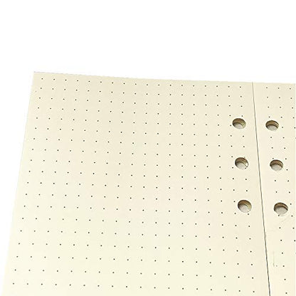 Spiral Notebook Refill,6 Ring Binder Refill,for Filofax/Personal Journal,Doted Paper 45sheets/90 pages, 100gsm quality,Harphia (A6 3.74 x 6.77'',Dotmattrix) - color: Dot Paper, size: A6