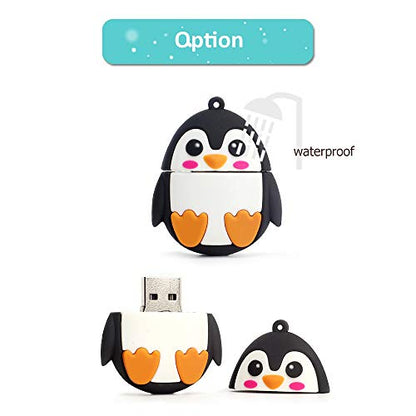 Cute USB Flash Drive Character Thumb Drive for Kids Students Gift Pendrive (32GB, Penguin) - color: Penguin, size: 32GB