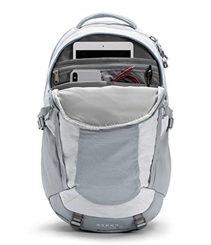 The North Face Women's Recon Everyday Laptop Backpack, TNF White Metallic Mélange/Mid Grey, One Size - color: Tnf White Metallic Mélange/Mid Grey